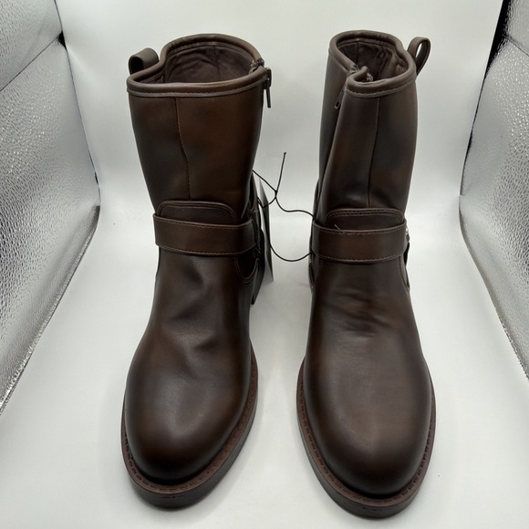 DV by Dolce Vita Women's Brown Moto Boot Size 9 Harness Strap Low Heel - Picture 7 of 14